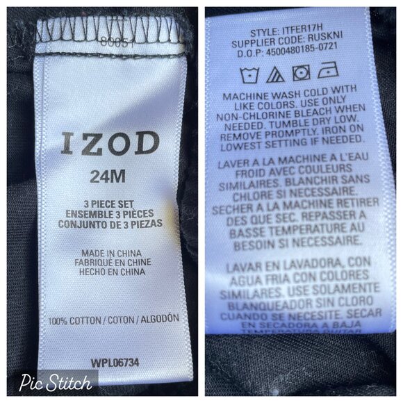 Izod Christmas Reindeer Snowflake Outfit Sweater Vest Shirt Pants Size 24 months - Picture 15 of 16